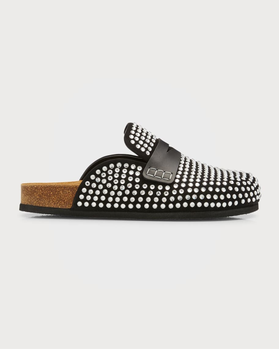 

Комфортные шлепанцы с кристаллами и заклепками JW Anderson