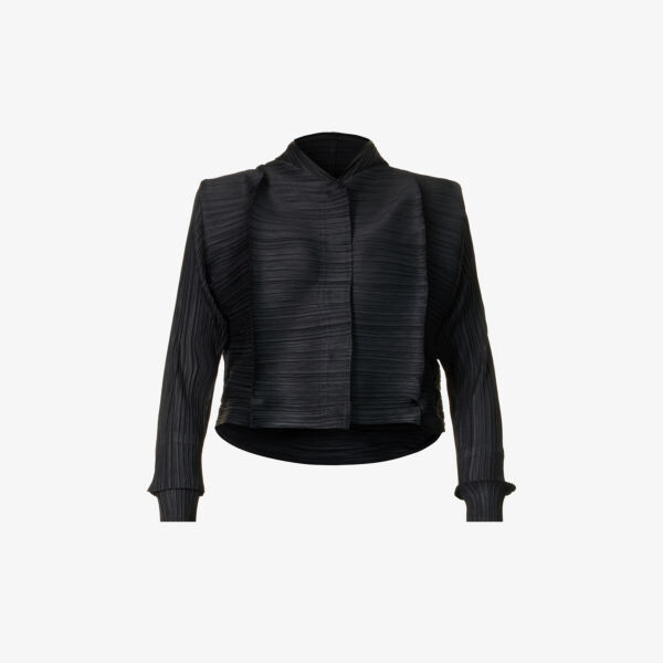 

Трикотажный топ со складками Bounce Pleats Please Issey Miyake, черный