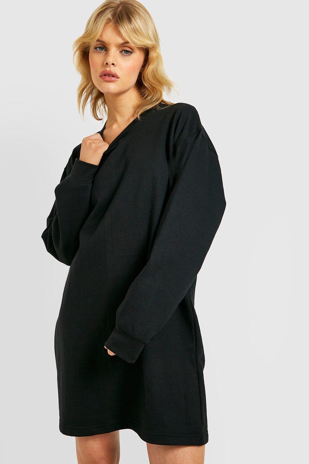 

Спортивное платье оверсайз Boohoo, черный