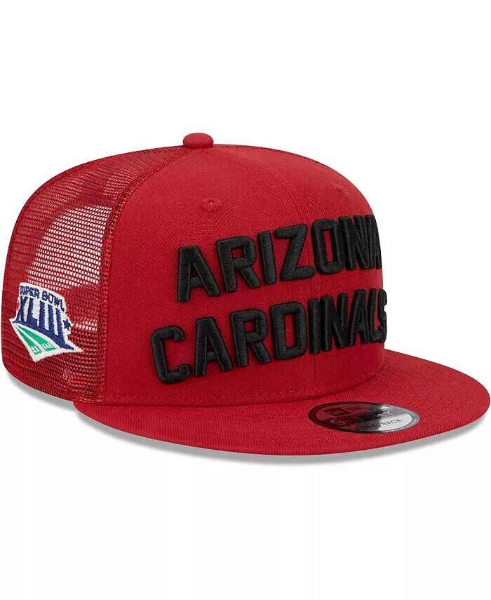 

Мужская кепка Snapback Cardinal Arizona Cardinals Stacked Trucker 9FIFTY New Era, красный