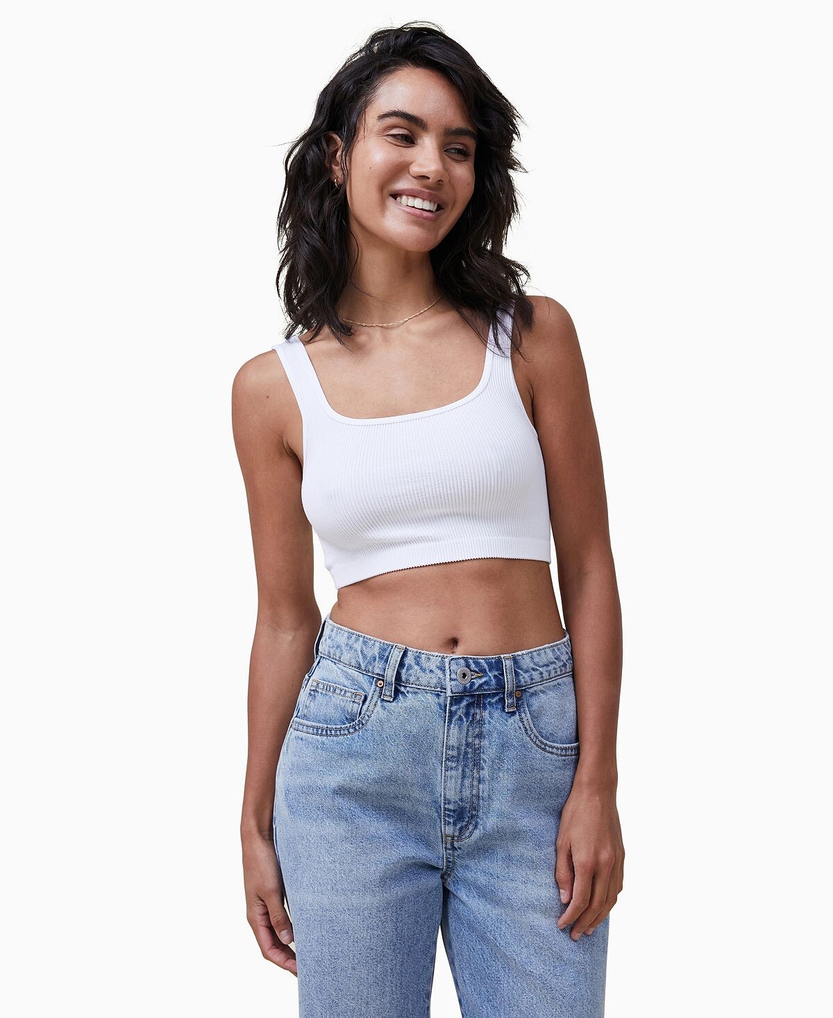 

Женская бесшовная укороченная майка Abbie Micro COTTON ON, белый