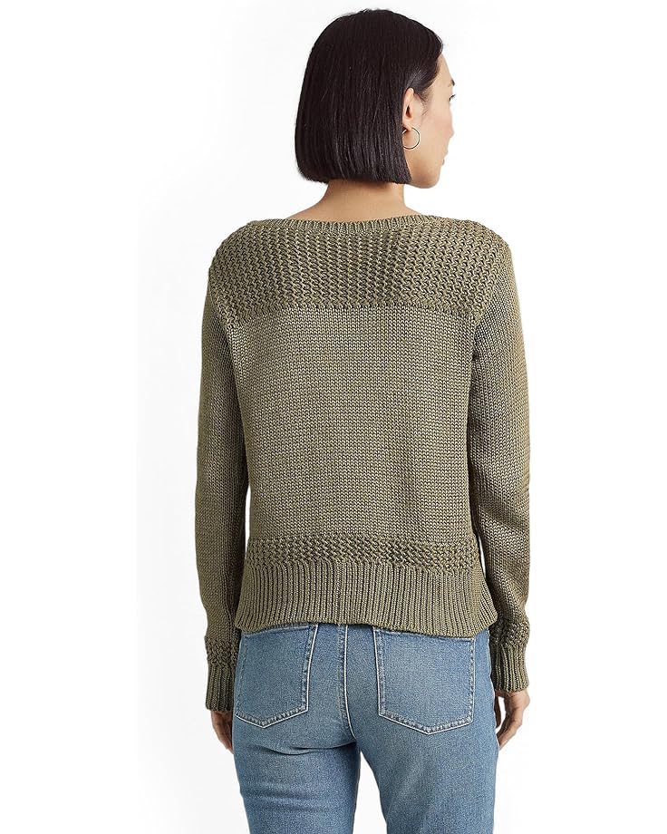 Свитер LAUREN Ralph Lauren Cotton-Blend Boatneck Sweater, цвет Olive Fern