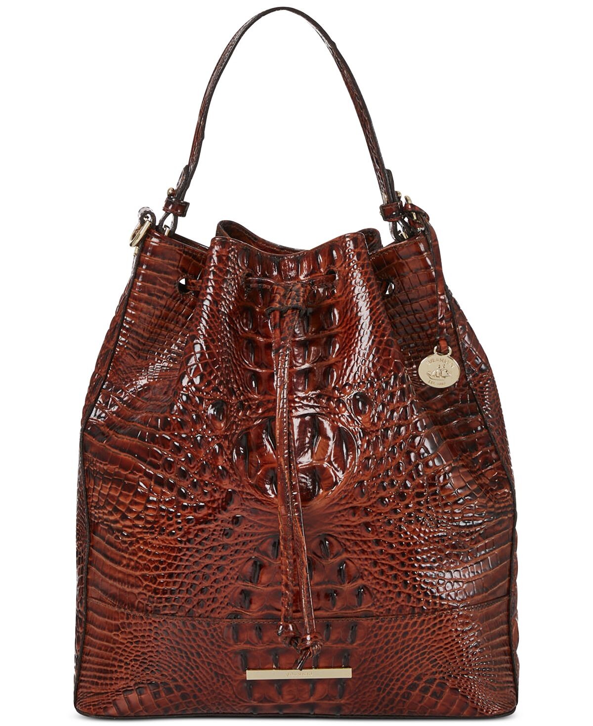 

Кожаная сумка на плечо Marlowe Melbourne с тиснением Brahmin