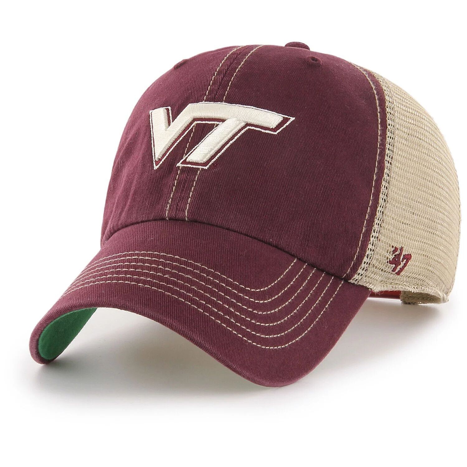 

Мужская темно-бордовая кепка Virginia Tech Hokies Trawler Trucker Snapback '47