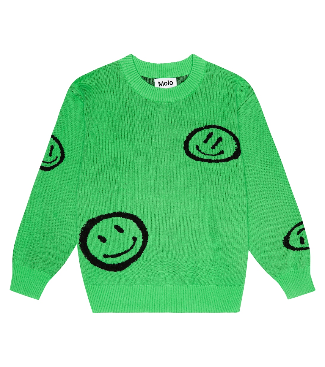 Хлопковый свитер Bello с жаккардовым принтом MOLO, зеленый
