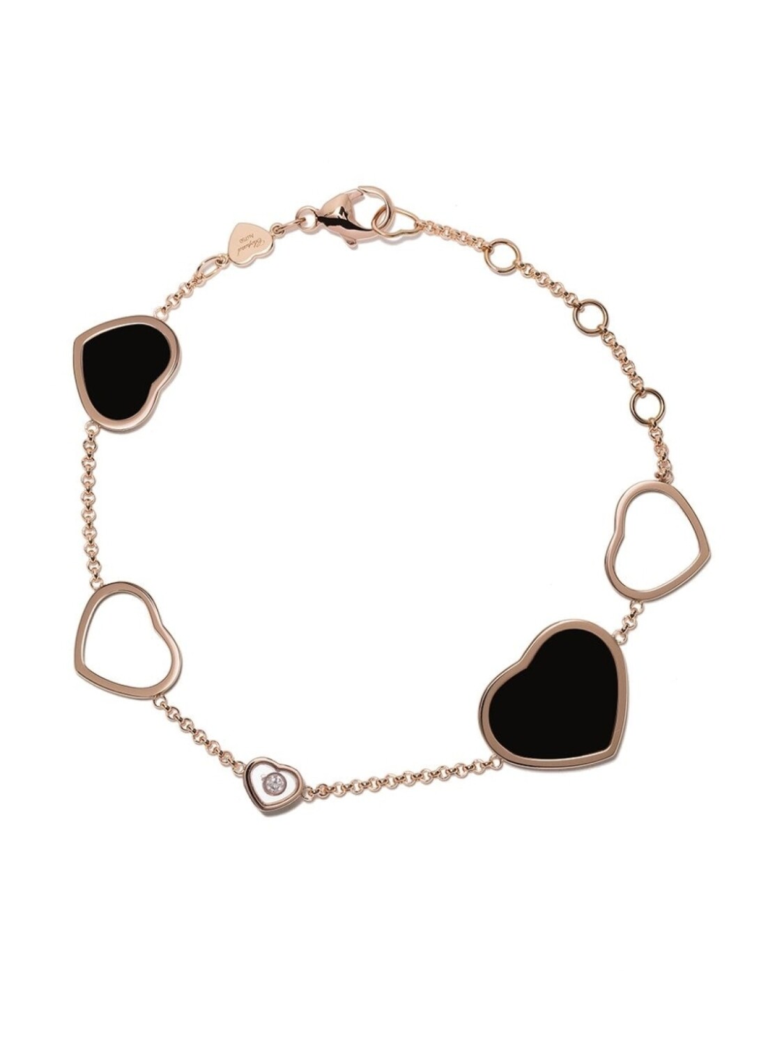

Браслет Happy Hearts из розового золота с бриллиантом Chopard, розовый