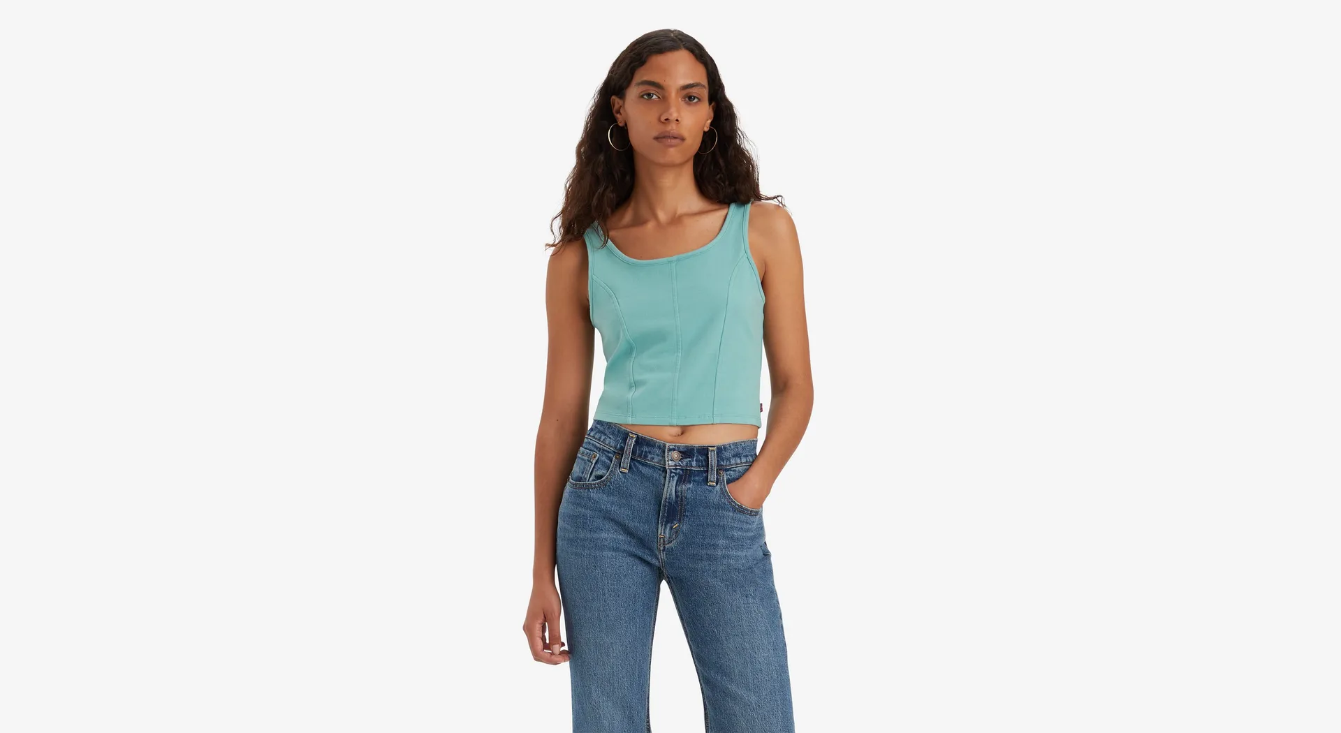 Майка с корсетом Mars Levi's, цвет Beryl Green