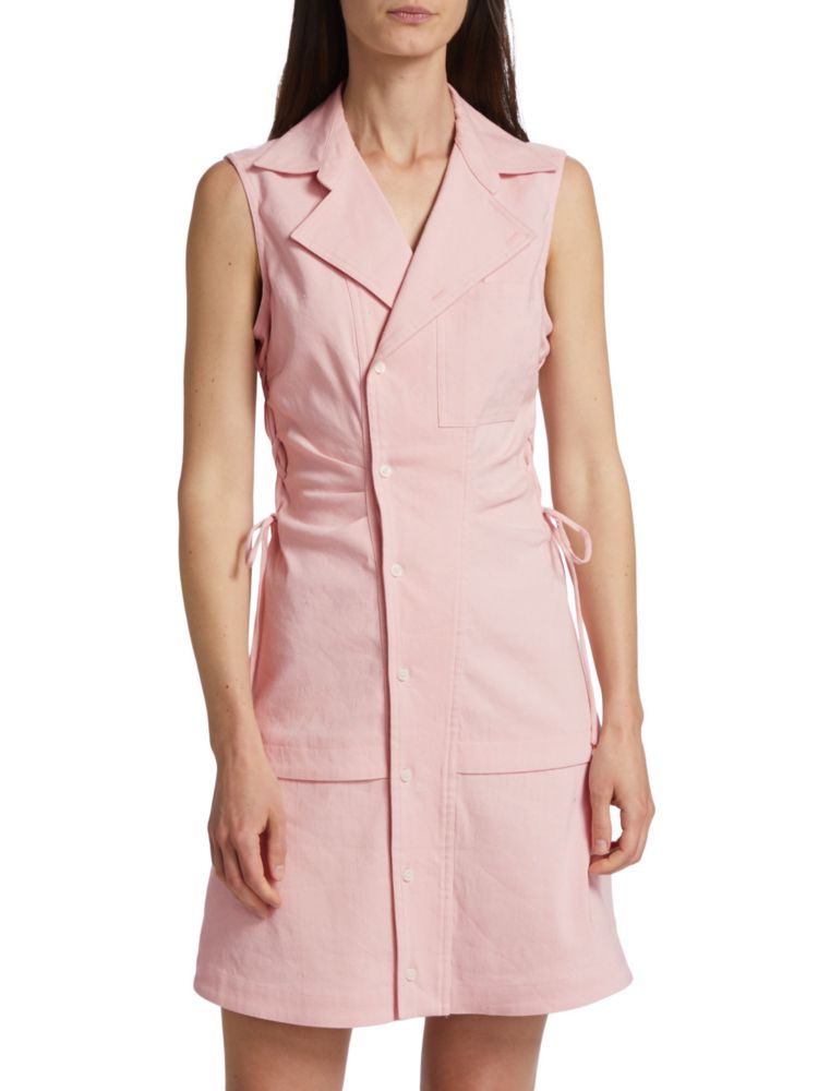 Платье-рубашка Serena из смесового льна Derek Lam, розовый старый винил rso derek