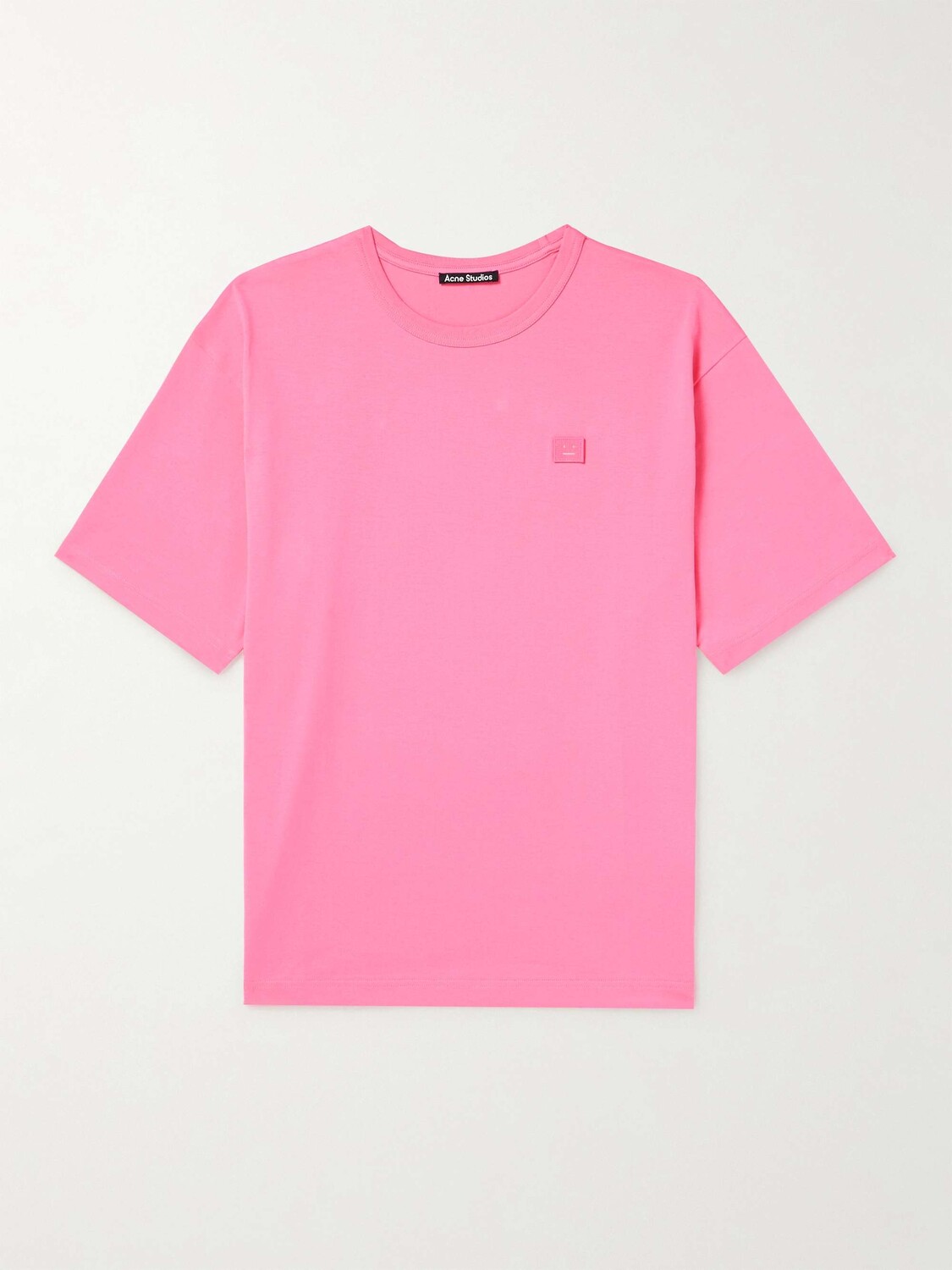 

Футболка из хлопкового джерси с аппликацией логотипа Exford ACNE STUDIOS, розовый