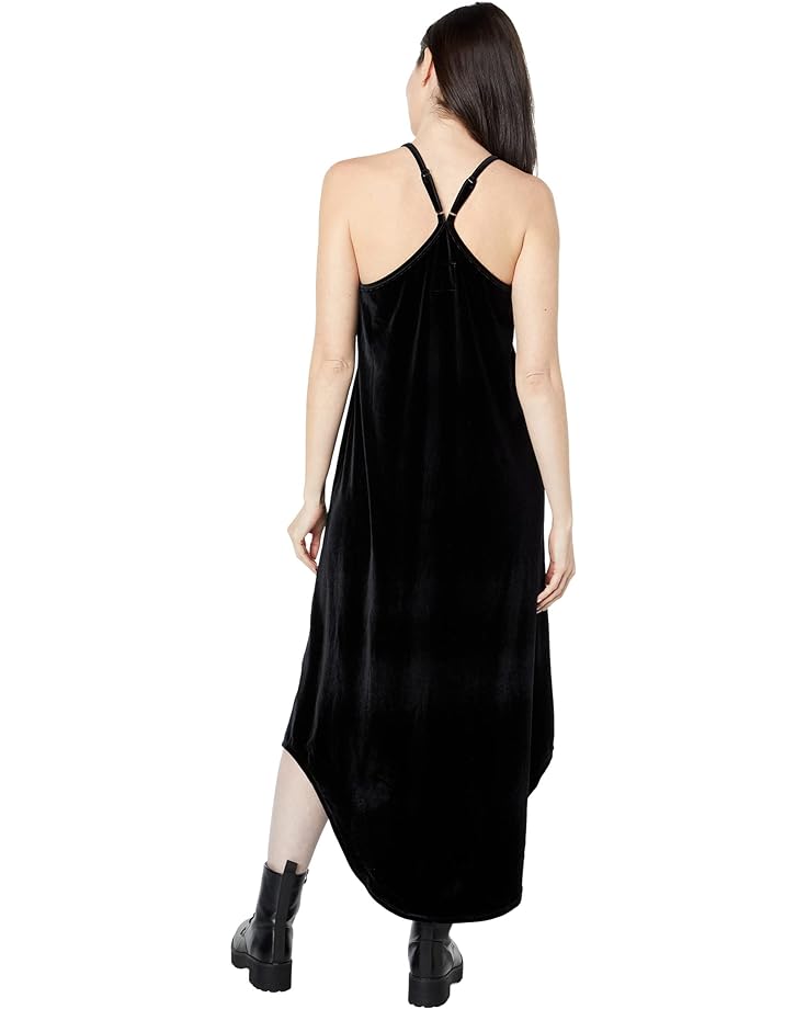 

Платье Chaser Stretch Velvet Midi Dress, реальный черный