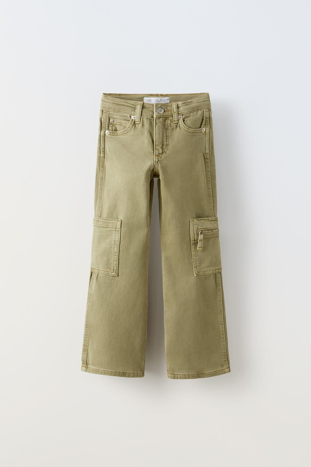

Новые узкие джинсы-карго ZARA, зеленый