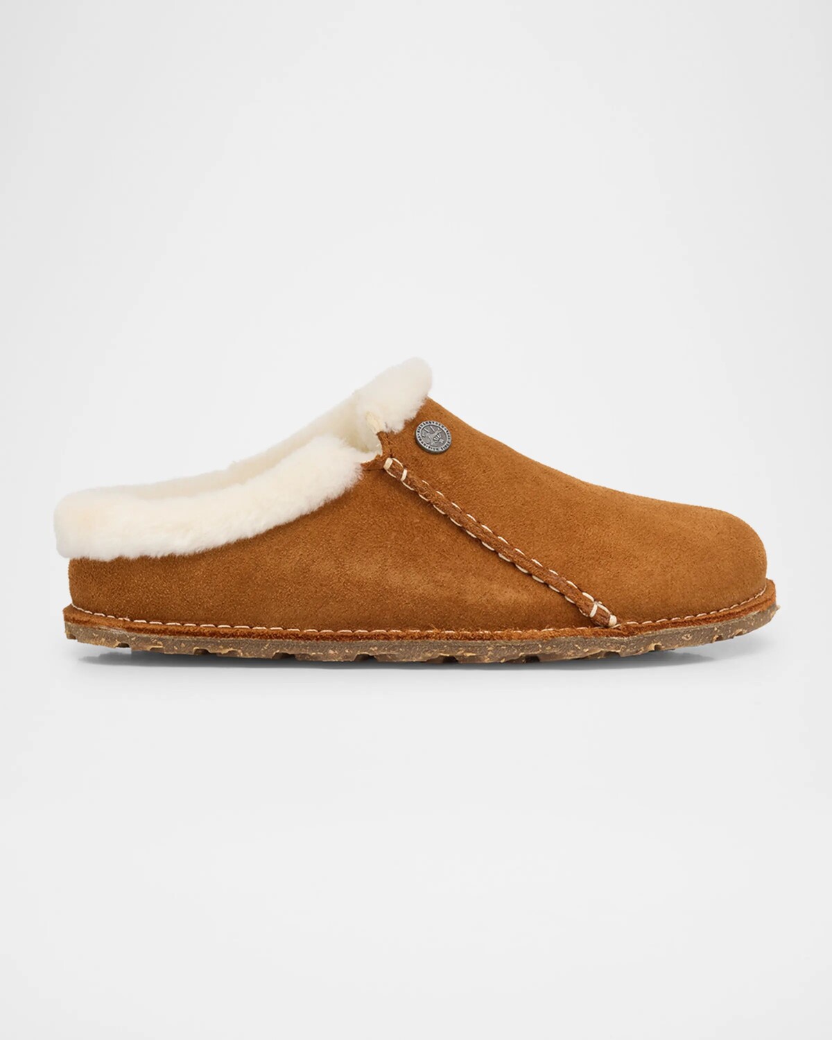 

Замшевые тапочки-мюли Zermatt из овчины Birkenstock, цвет Mink