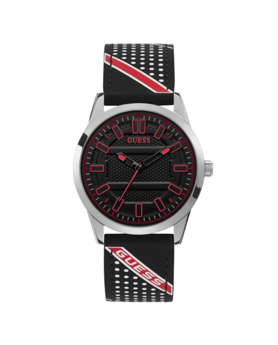 Мужские часы Hunter W1300G1 с силиконовым ремешком и красным ремешком Guess, красный часы gt мужские спортивные f1 модные мужские часы с силиконовым ремешком кварцевые мужские часы мужские часы мужские часы 2022