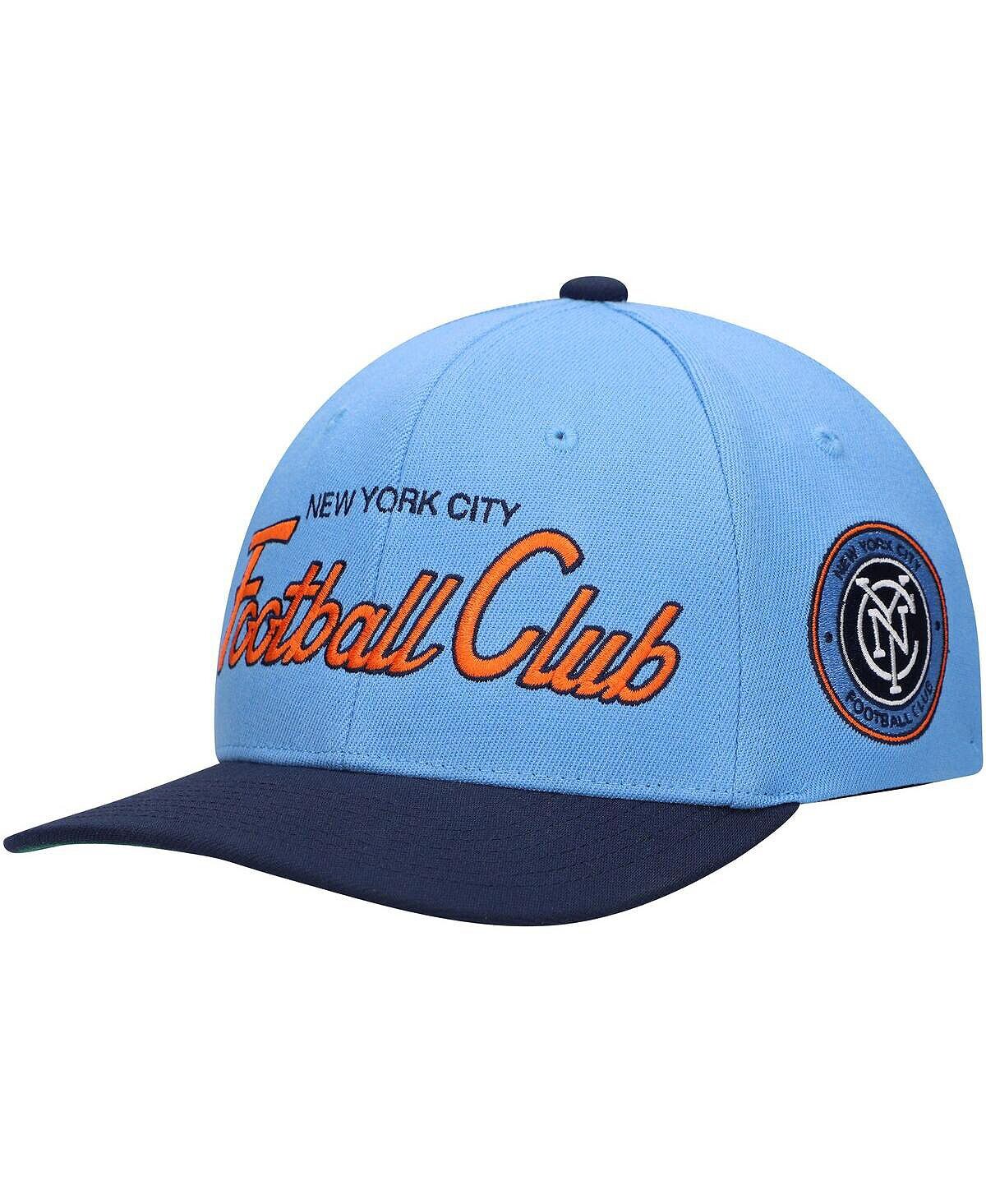 

Мужская голубая эластичная бейсболка New York City FC Team Script 2.0 Mitchell & Ness