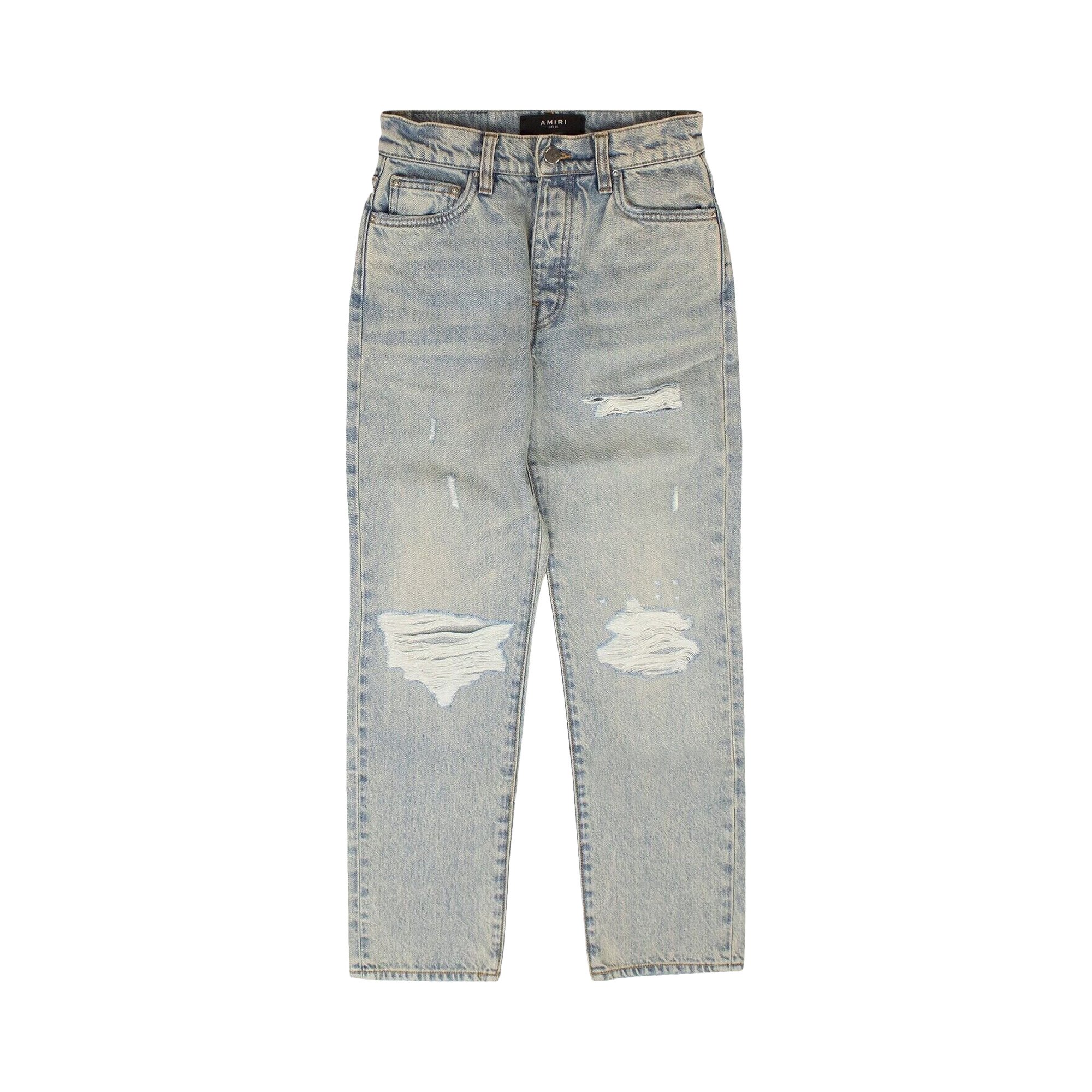 Укороченные прямые джинсы Amiri Thrasher, цвет Синий