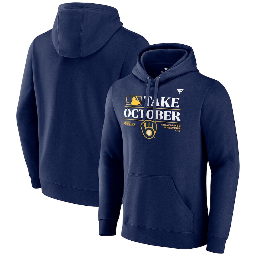 

Пуловер с капюшоном Fanatics Branded Milwaukee Brewers, нави