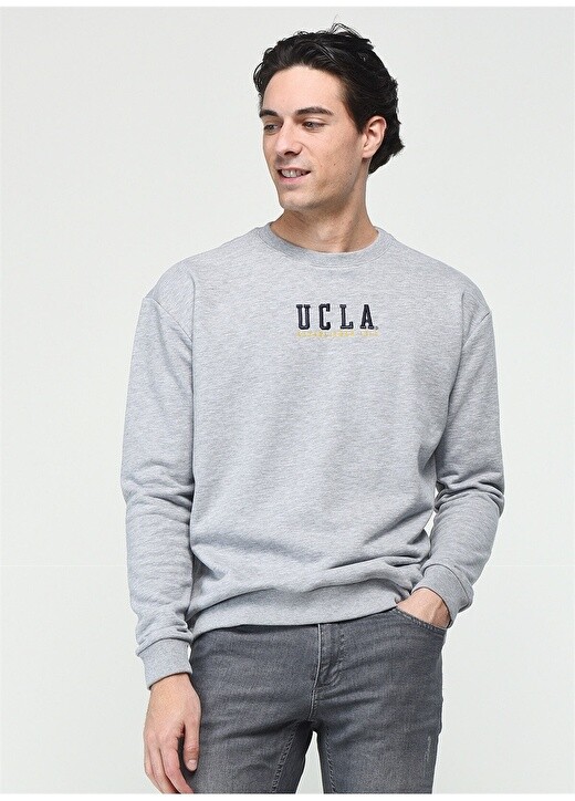 

Серая мужская толстовка с круглым вырезом Ucla, Серый