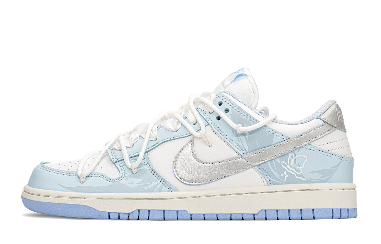 

Кроссовки Nike Dunk Skateboarding Shoes Women's Low-top White/blue, синий/белый