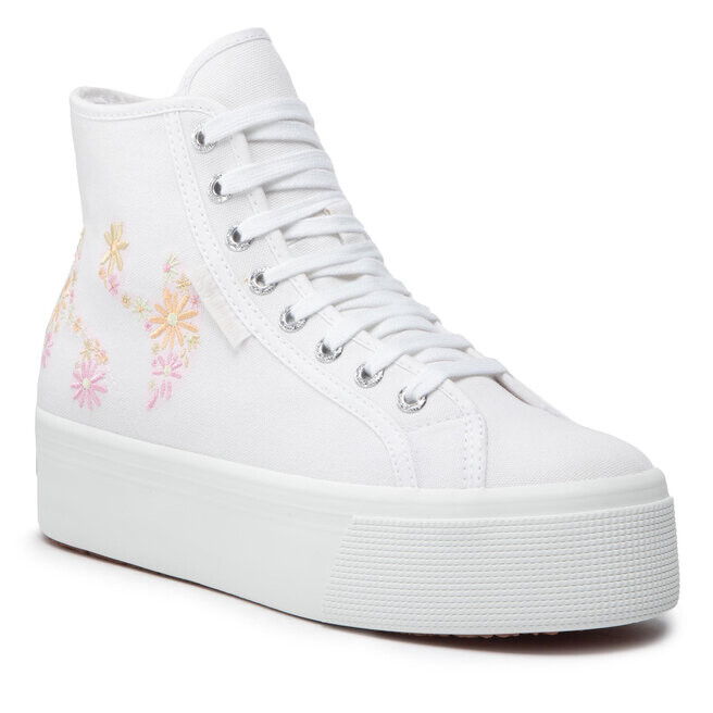 

Кроссовки Superga Flowers Embroidery, белый
