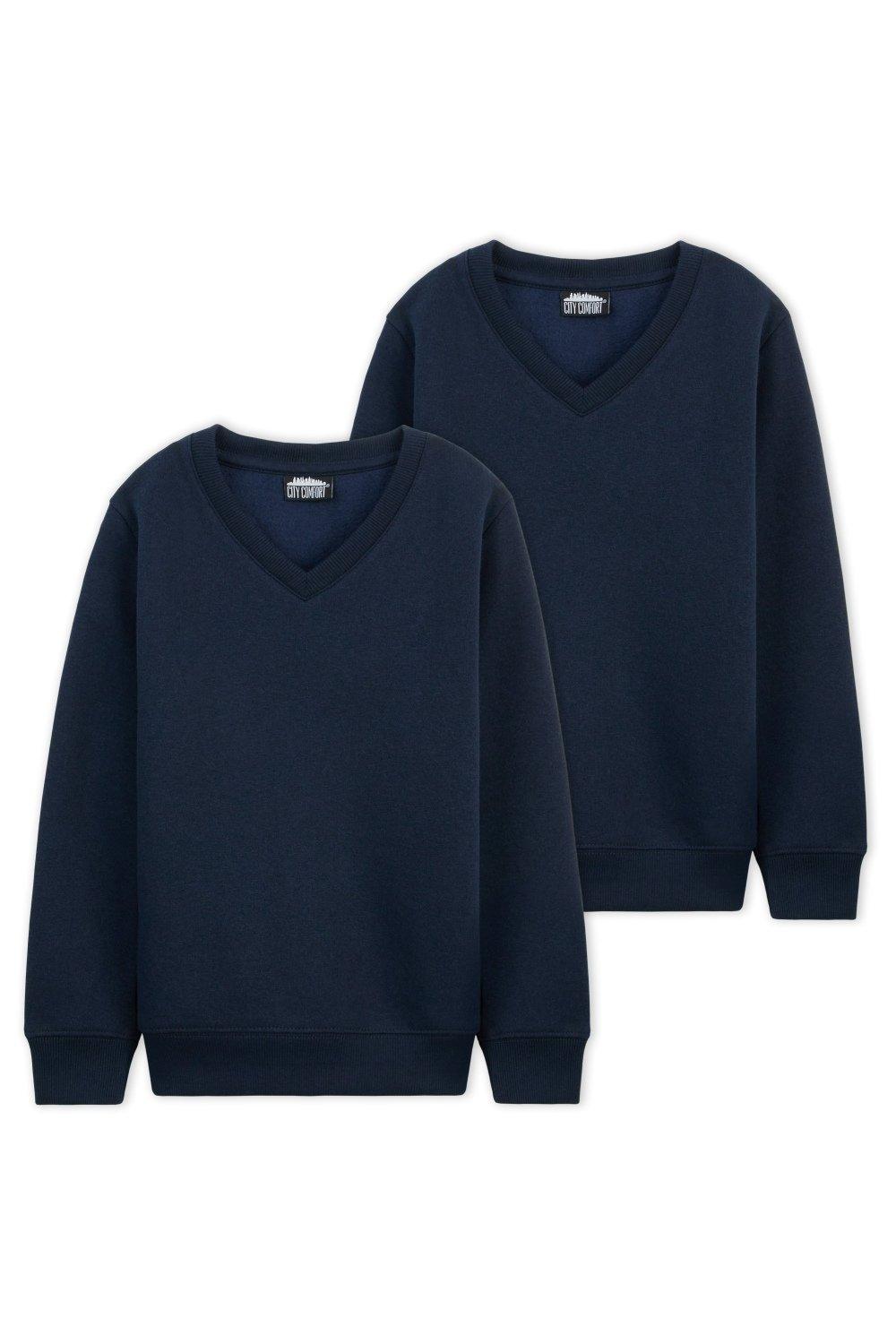 Набор из 2 свитеров с V-образным вырезом CityComfort, синий