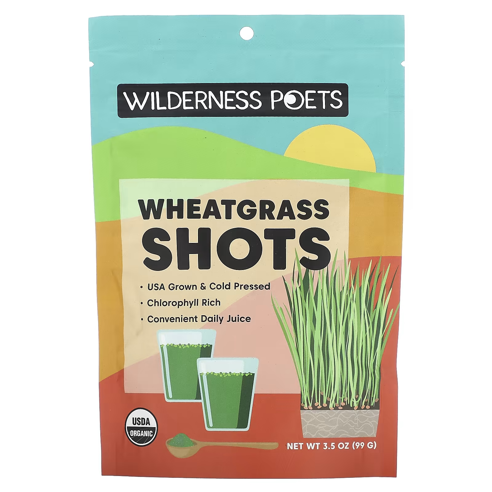 Органические шоты ростков пшеницы Wilderness Poets, 99 г