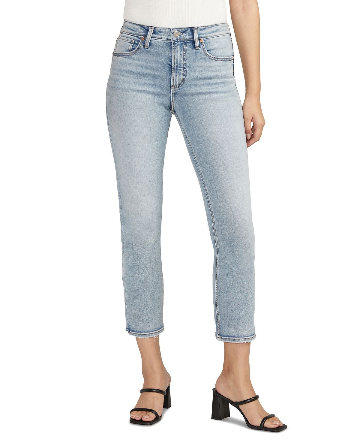 

Женские прямые джинсы до щиколотки со средней посадкой Most Wanted Silver Jeans Co.