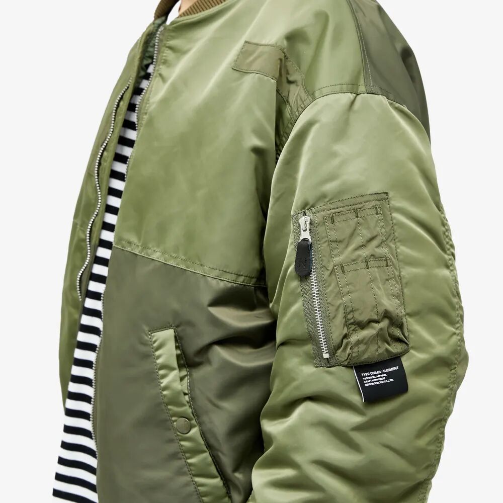Neighborhood Летная куртка MA-1, зеленый