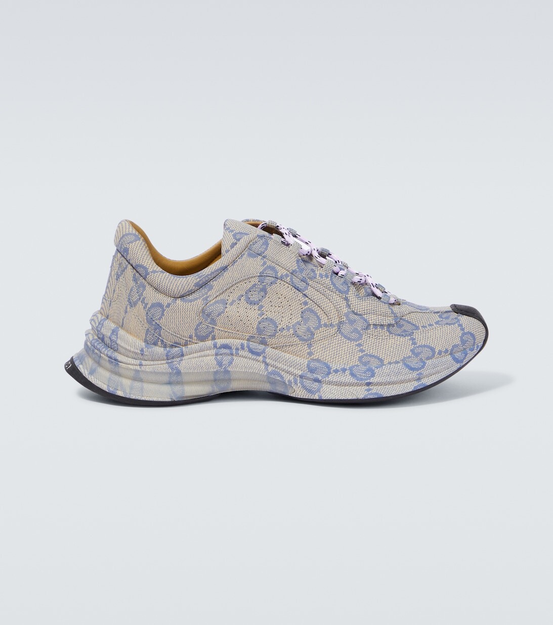 

Кроссовки Gucci Run из кожи с принтом Gucci, синий