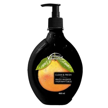 Жидкое мыло Грейпфрутовое свежее, 460 мл, насос, Energy Of Vitamins цена и фото