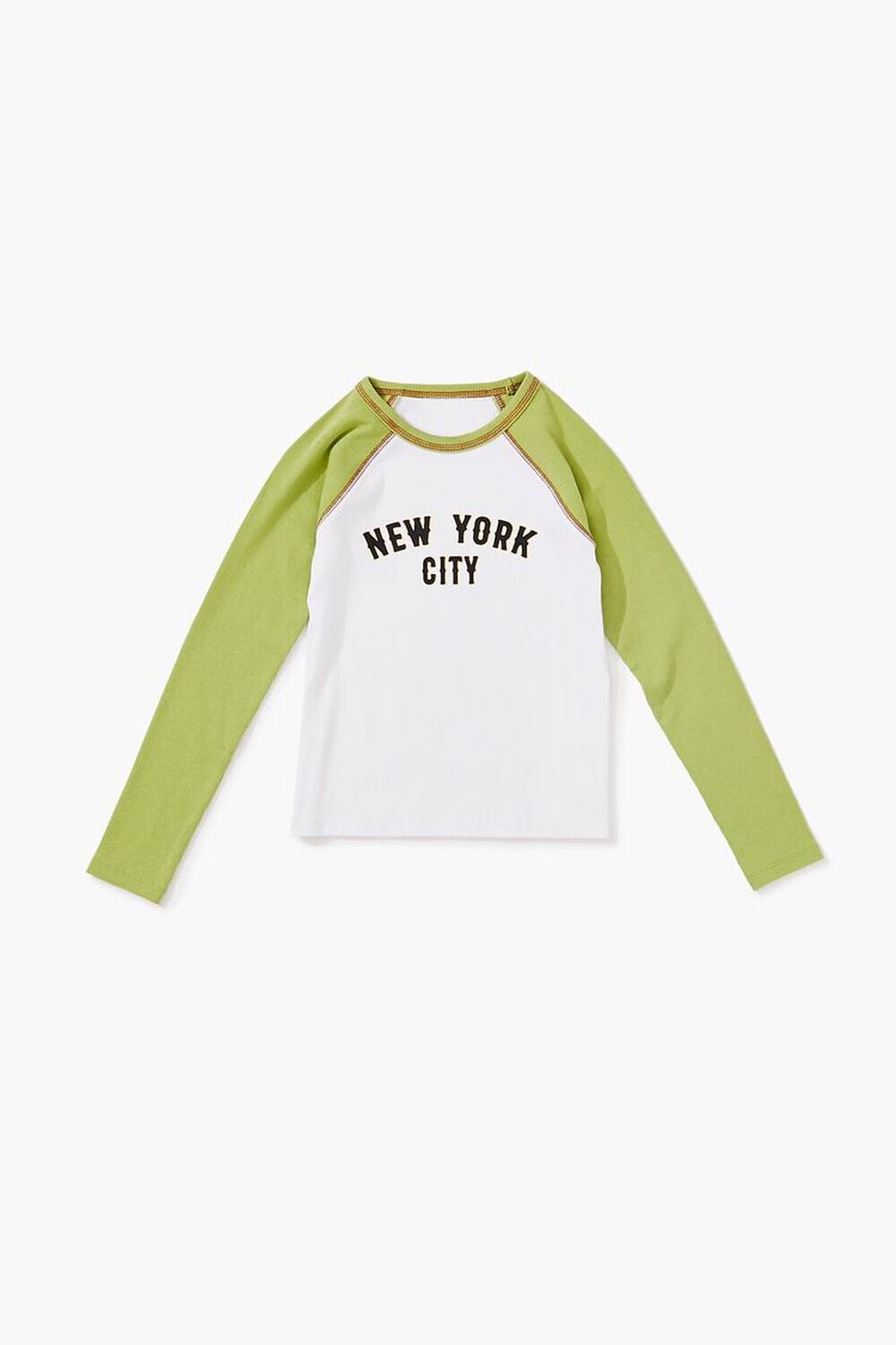 

Бейсбольная футболка для девочек New York Forever 21, зеленый