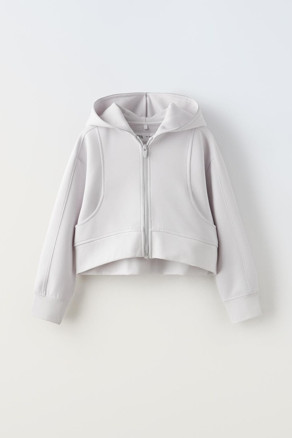 

Куртка с блескающей отделкой с капюшоном ZARA, лед