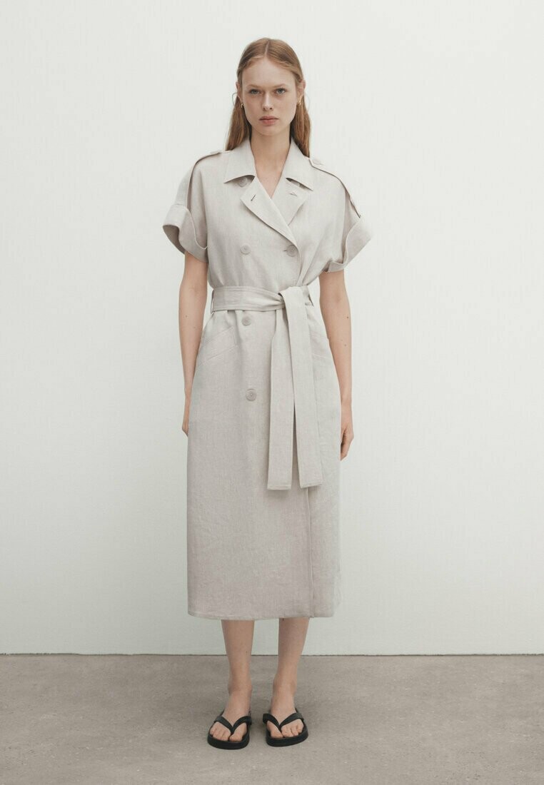 

Платье-рубашка Massimo Dutti, бежевый