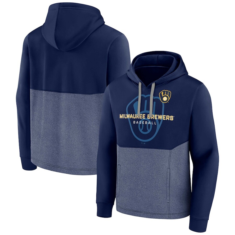 

Пуловер с капюшоном Fanatics Branded Milwaukee Brewers, нави