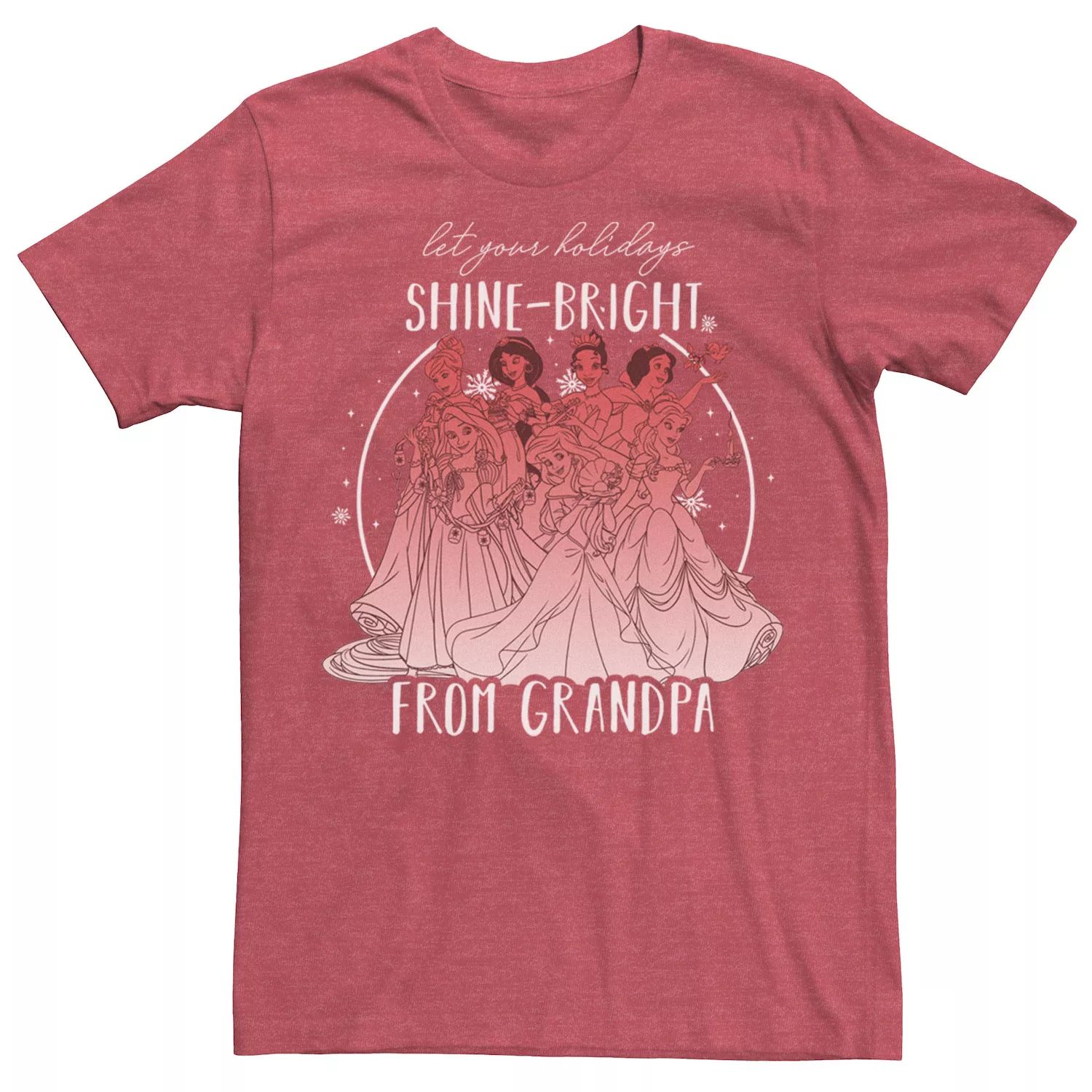 цена Мужская футболка Princess Shine Bright Grandpa Disney