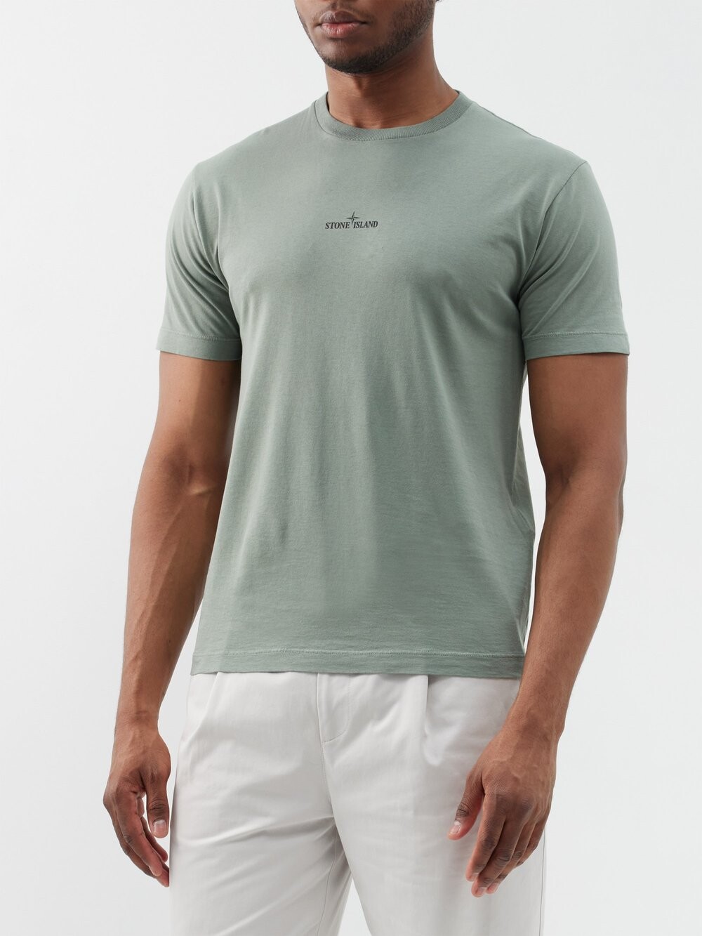 

Футболка stamp two из хлопкового джерси с логотипом Stone Island, зеленый