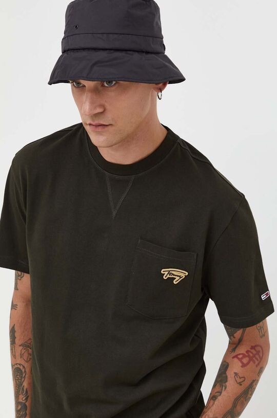 

Хлопковая футболка Tommy Jeans, зеленый