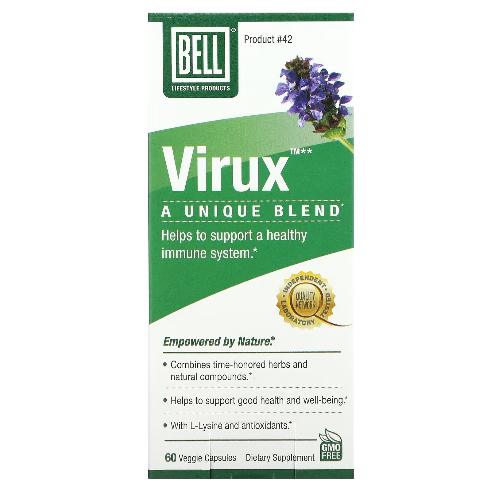 Пищевая добавка Bell Lifestyle Virux, 60 растительных капсул пищевая добавка для волос bell lifestyle natural superior 120 капсул