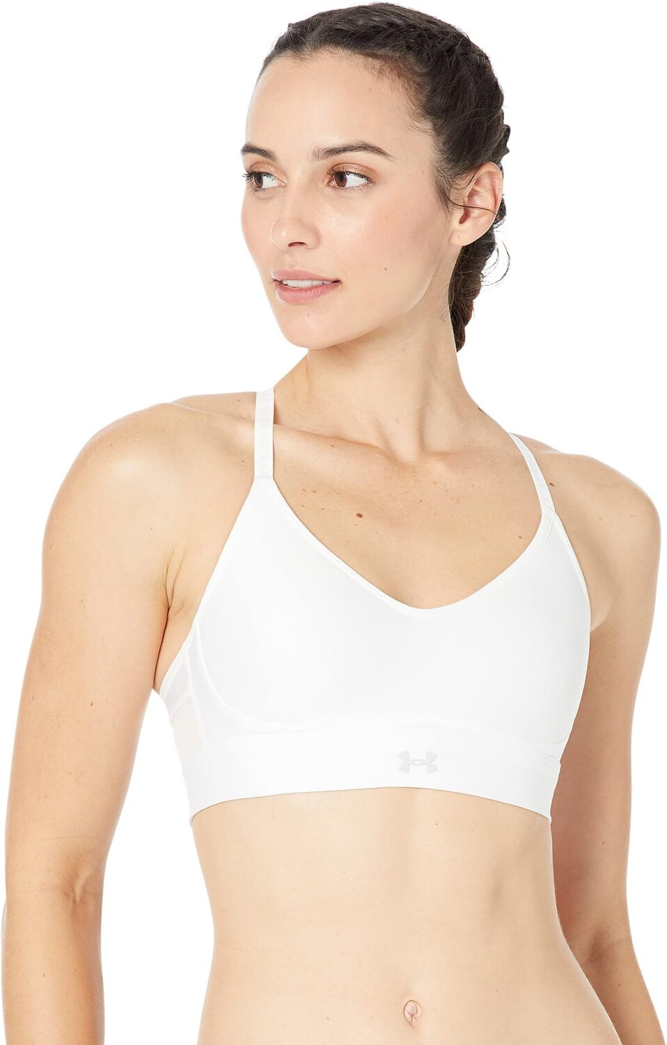 

Низкий покрытый бюстгальтер Infinity Under Armour, цвет White/White/Halo Gray