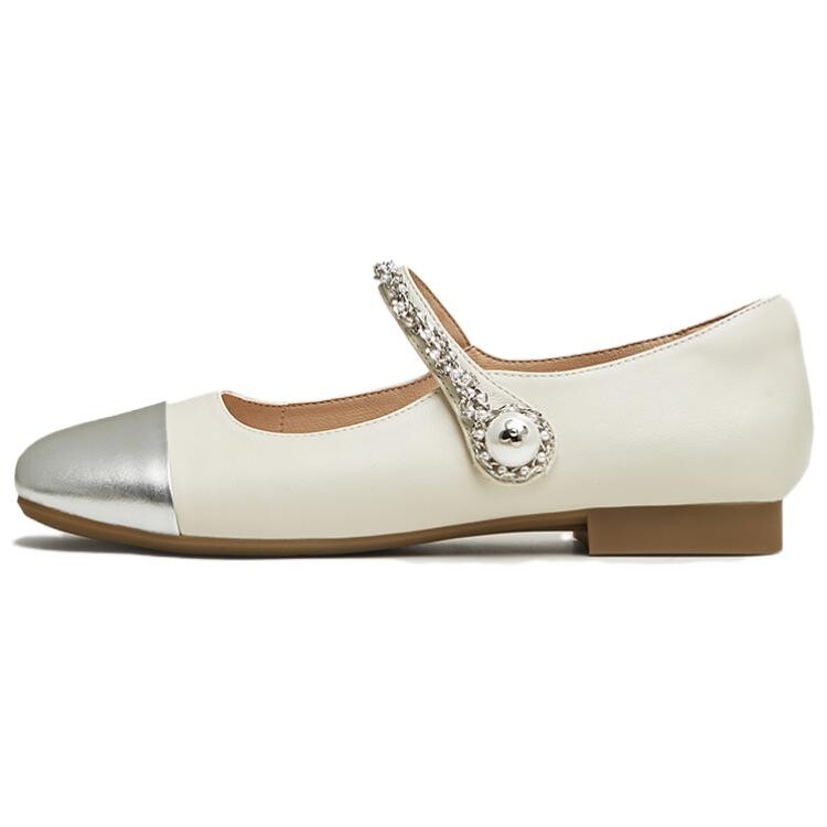 

Туфли Мэри Джейн женские Basto, цвет Off White/Gold