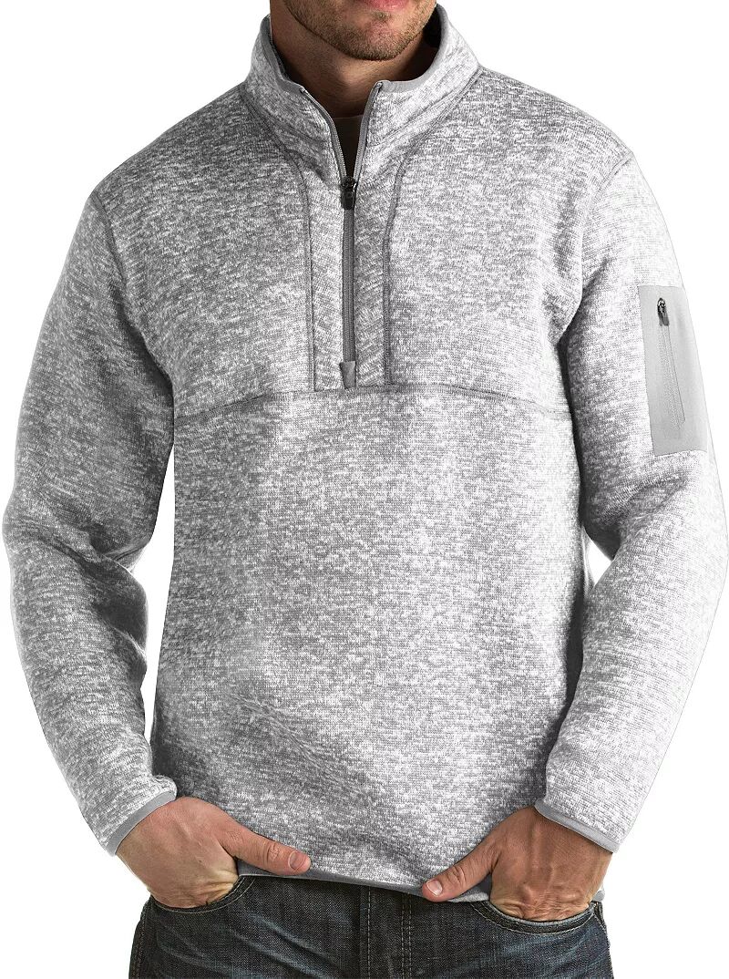Мужской пуловер для гольфа Antigua Fortune, светло-серый