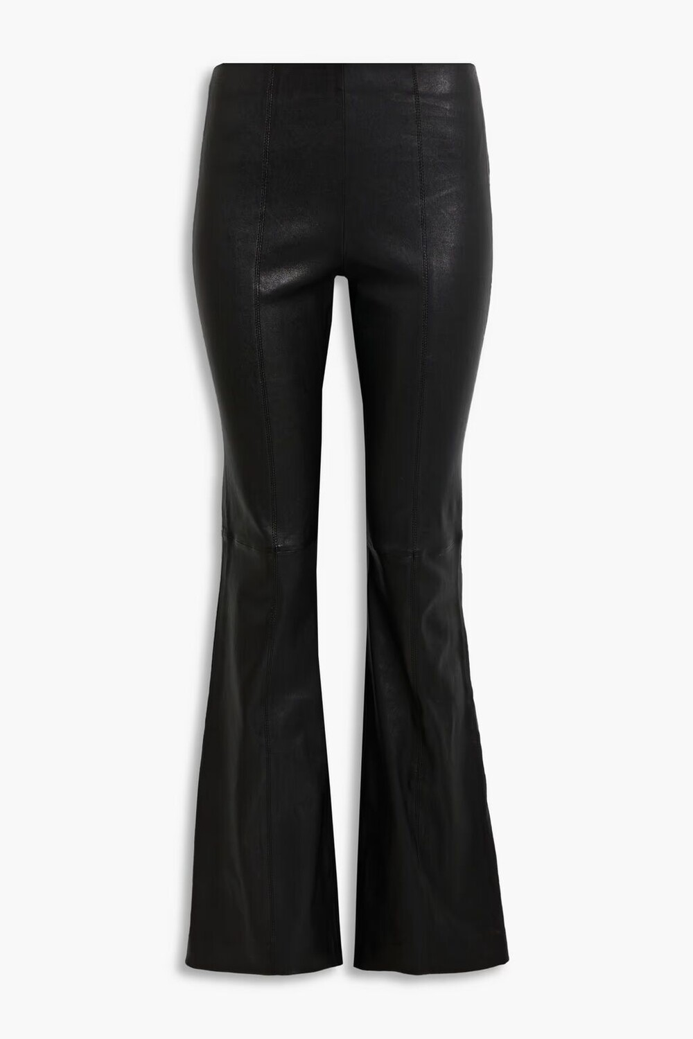 

Кожаные расклешенные брюки Simone Rag & Bone, черный