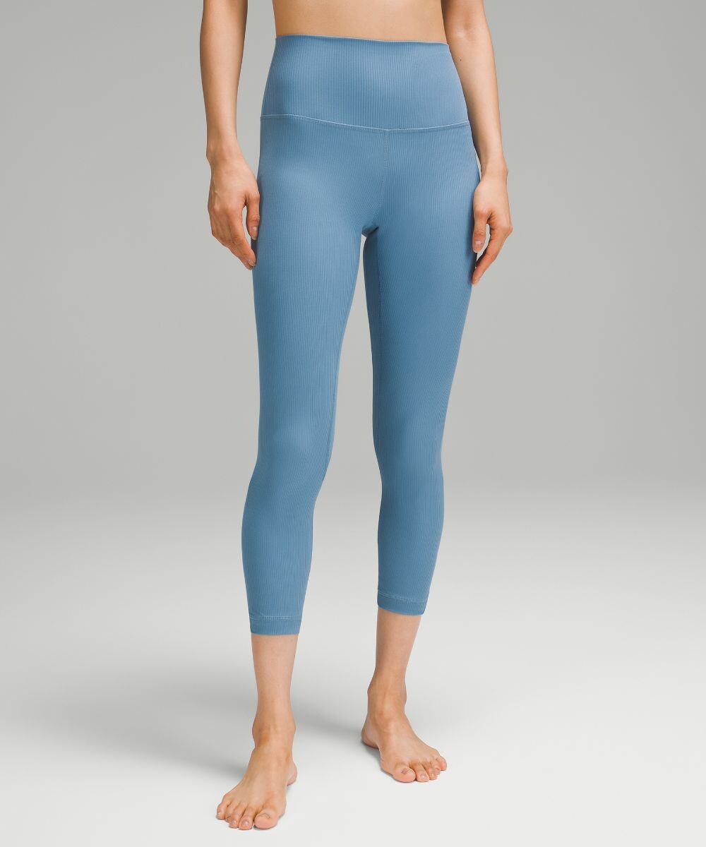 

Укороченные шорты Align в рубчик с высокой посадкой Lululemon, синий