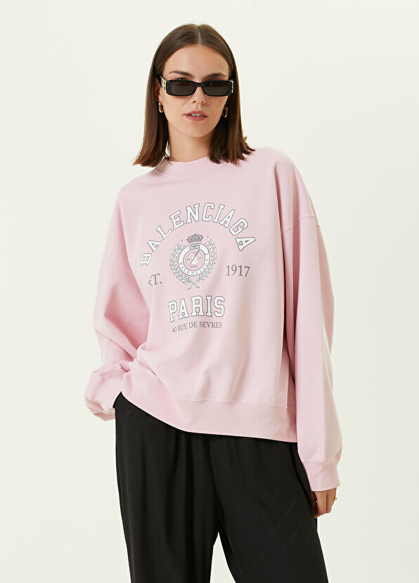 

Розовый свитер с логотипом Balenciaga