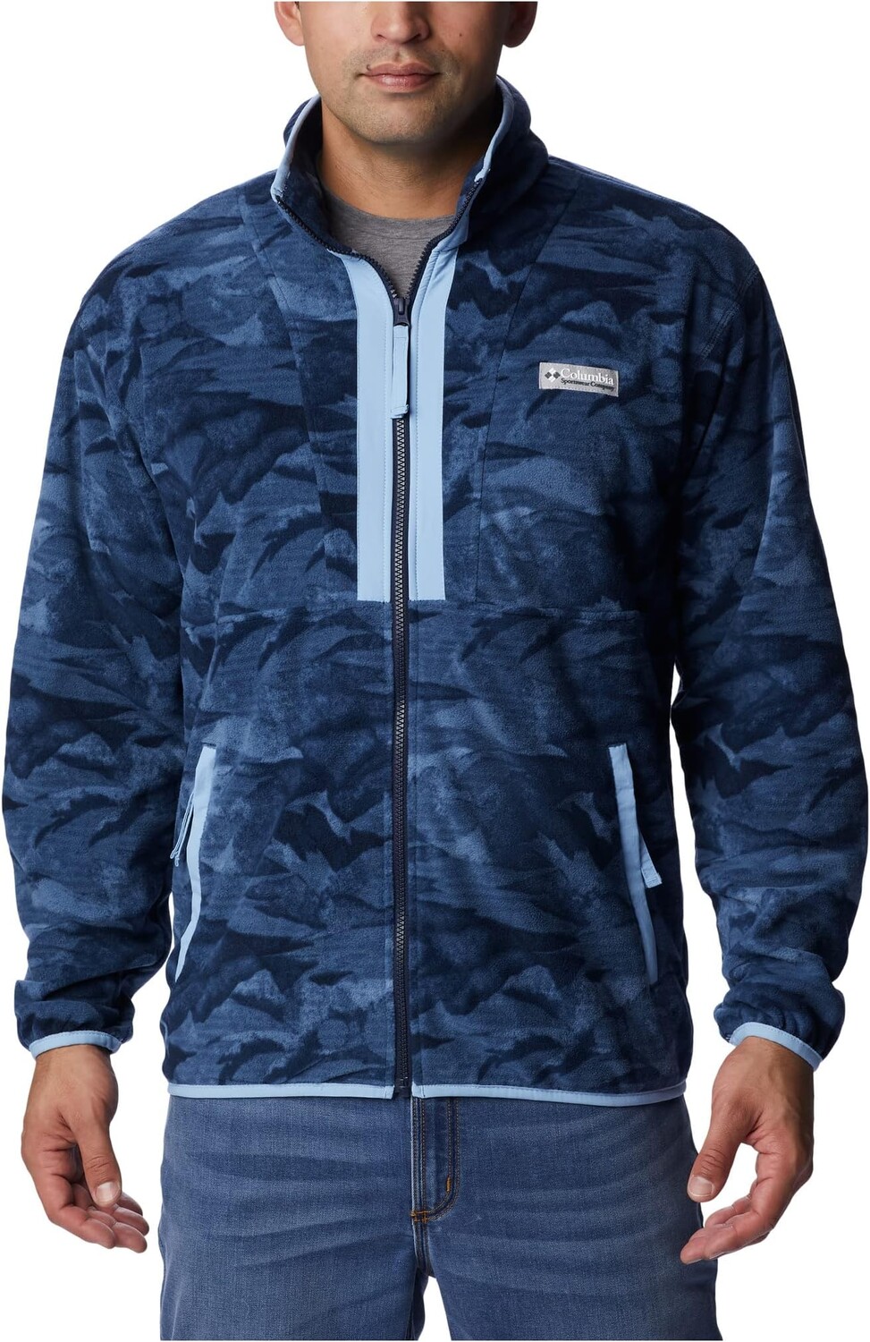 

Куртка Back Bowl Fleece Lightweight Columbia, цвет Collegiate Navy Coastline/Jet Stream