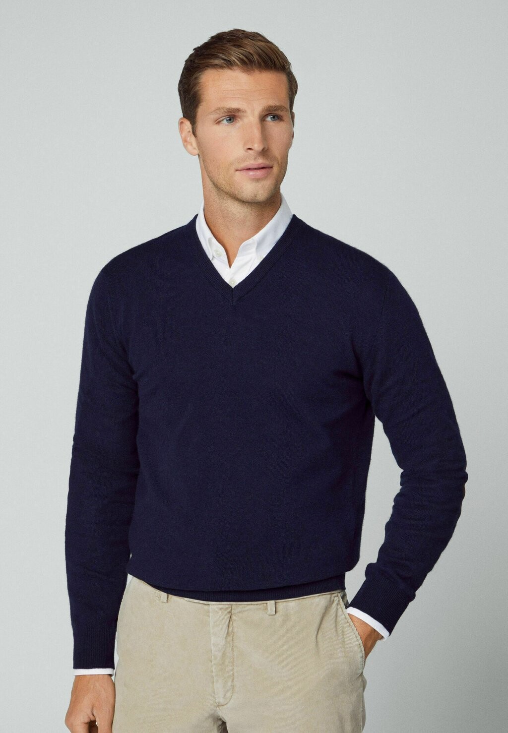

Свитер Mix V Hackett London, цвет navy