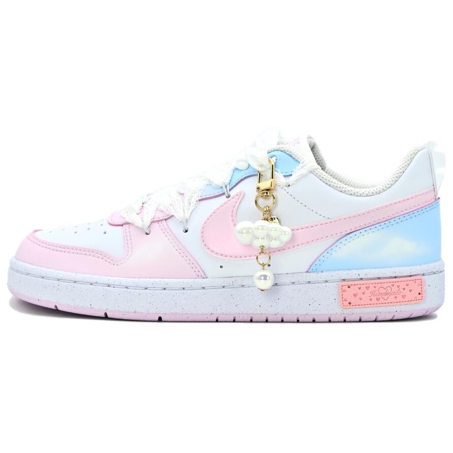 

Кроссовки Nike Court Borough Skateboarding Shoes Women's Low-top Blue/pink, розовый