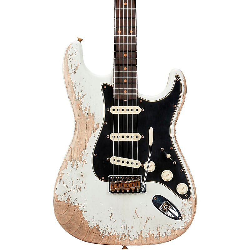 Электрогитара Fender Custom Shop Limited-Edition Poblano Stratocaster Super Heavy Relic Electric Guitar Aged Olympic White
