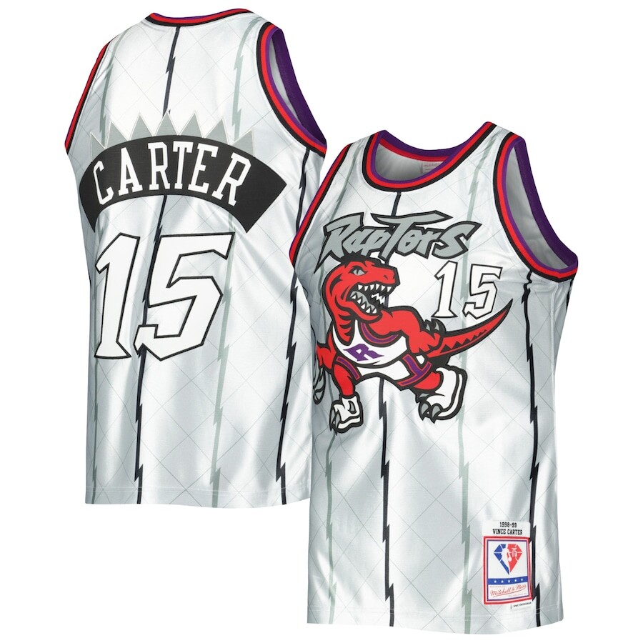 

Джерси Mitchell & Ness Toronto Raptors, платиновый
