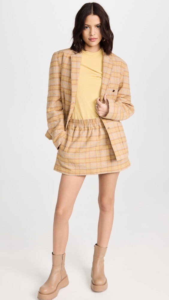 

Блейзер Acne Studios Check, коричневый
