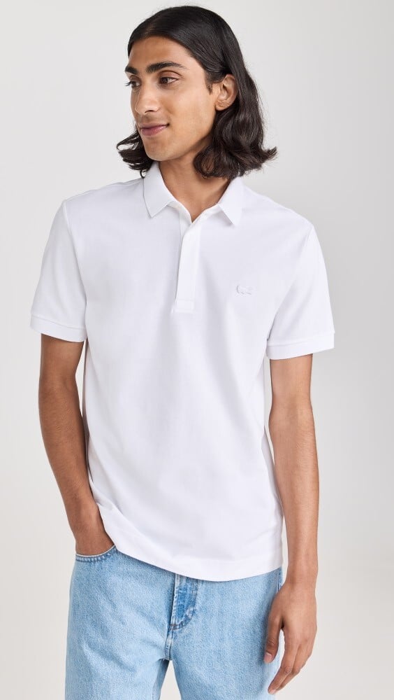 

Поло Lacoste Stretch Cotton Paris, белый